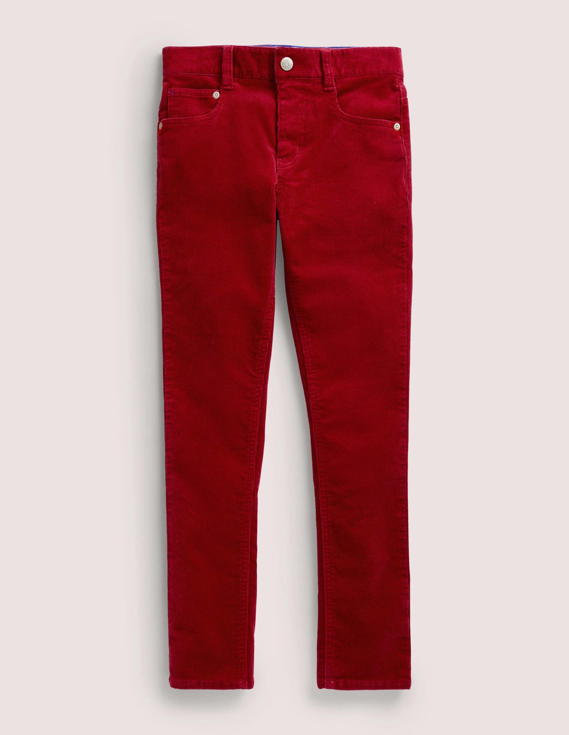 Slim Cord Stretch Jeans-Russet Red-1