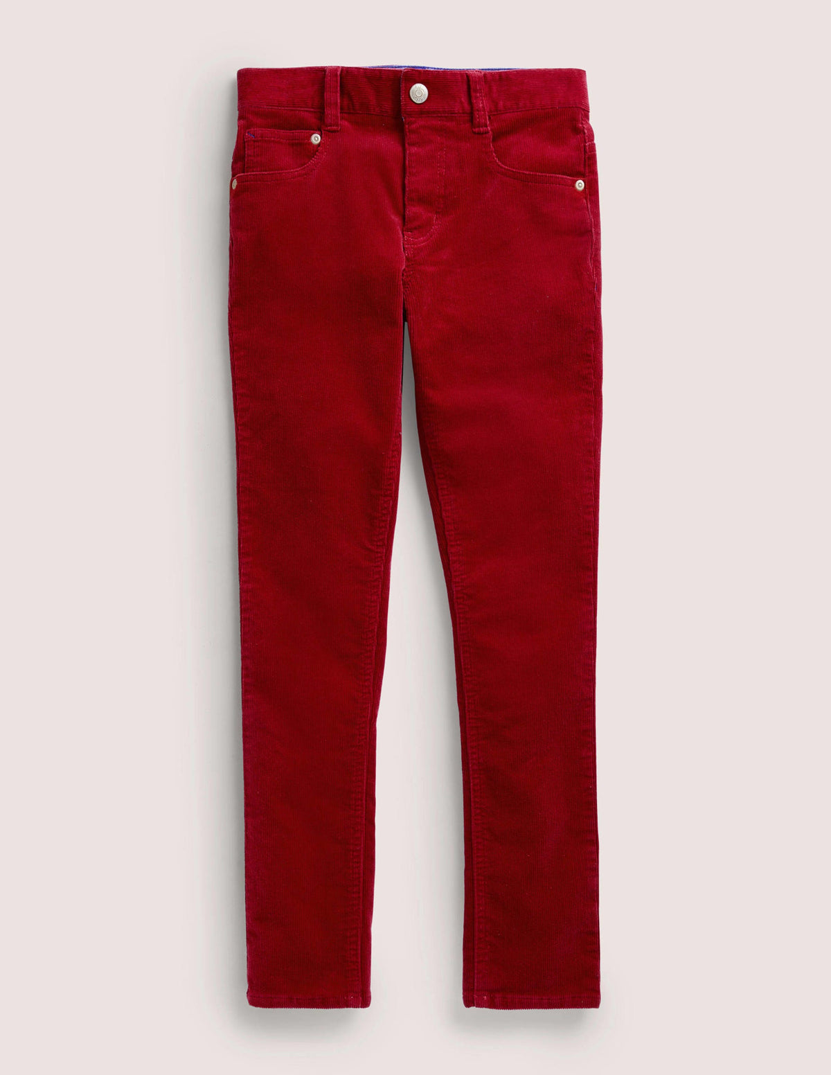 Slim Cord Stretch Jeans-Russet Red - Image 1