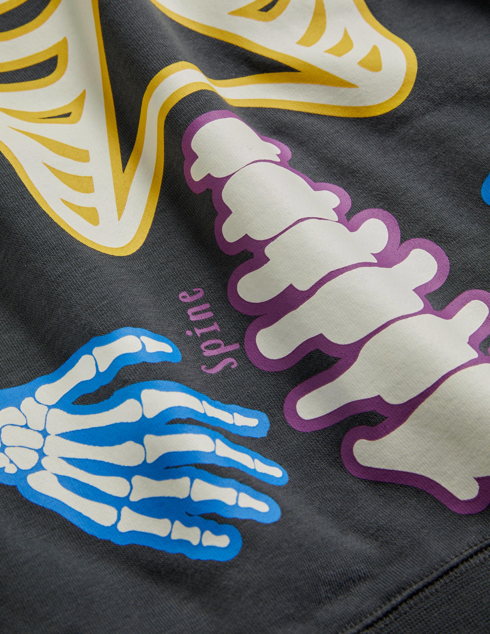 Leuchtender Skelett-Hoodie für Halloween-Rauchgrau, Leuchtendes Skelett - Image 3