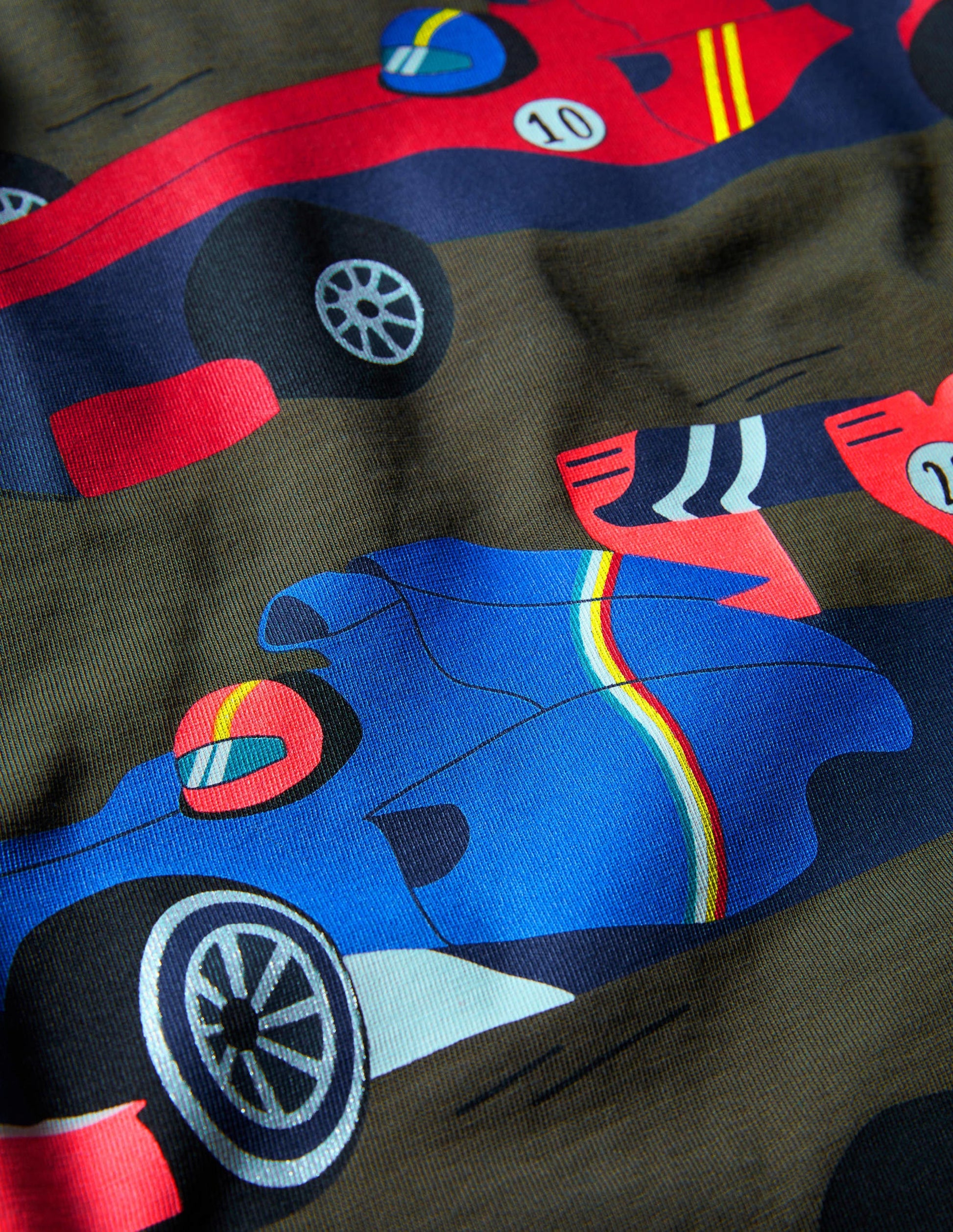 Oberteil mit Grafik-Klassisches Khaki, Rennautos-3