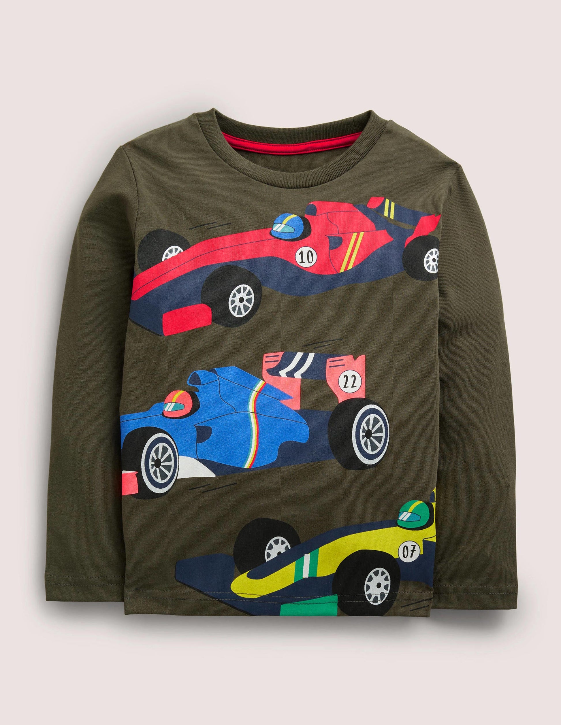 Oberteil mit Grafik-Klassisches Khaki, Rennautos-1