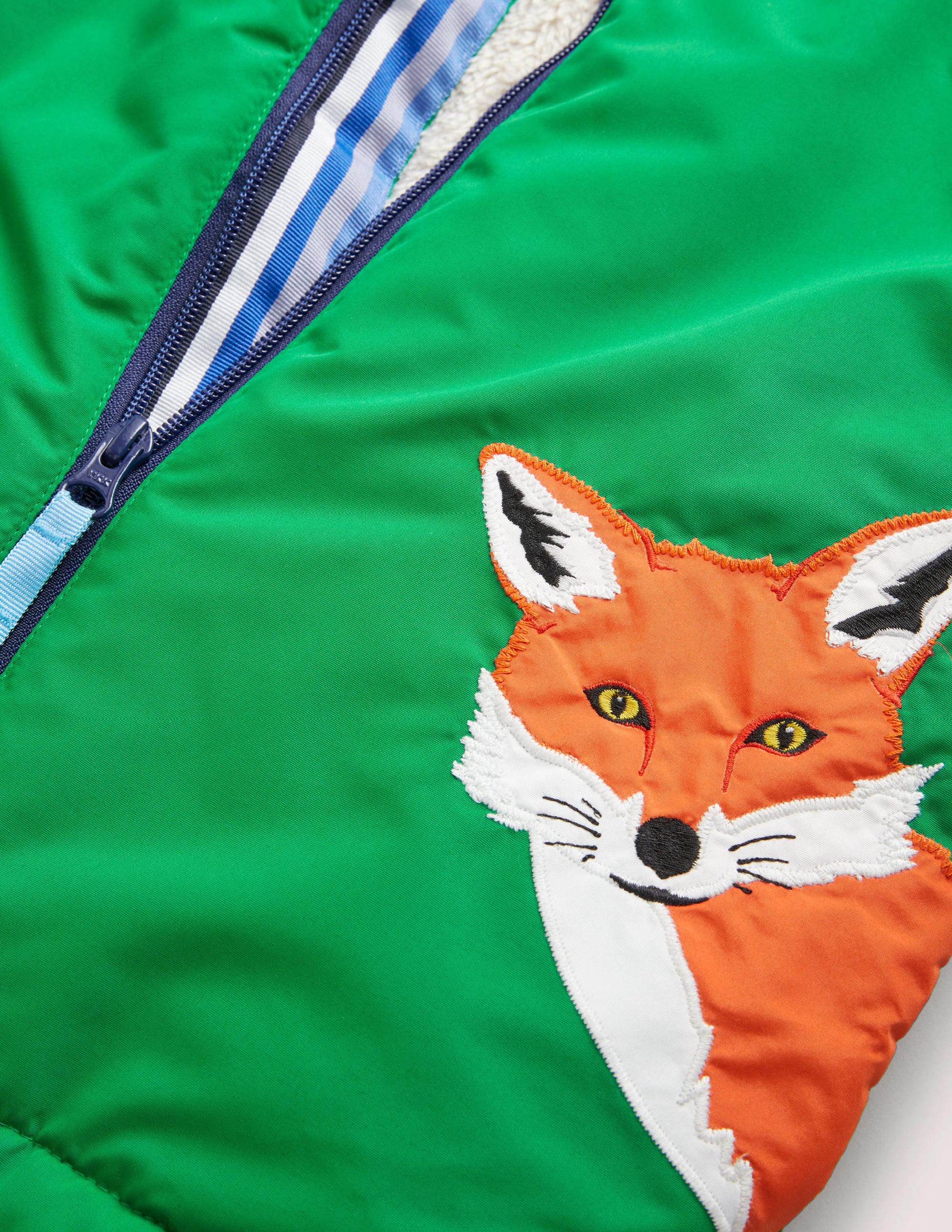 Colourblock Sherpa-Lined Fox Print Anorak-Renard vert des Highlands - Image 3