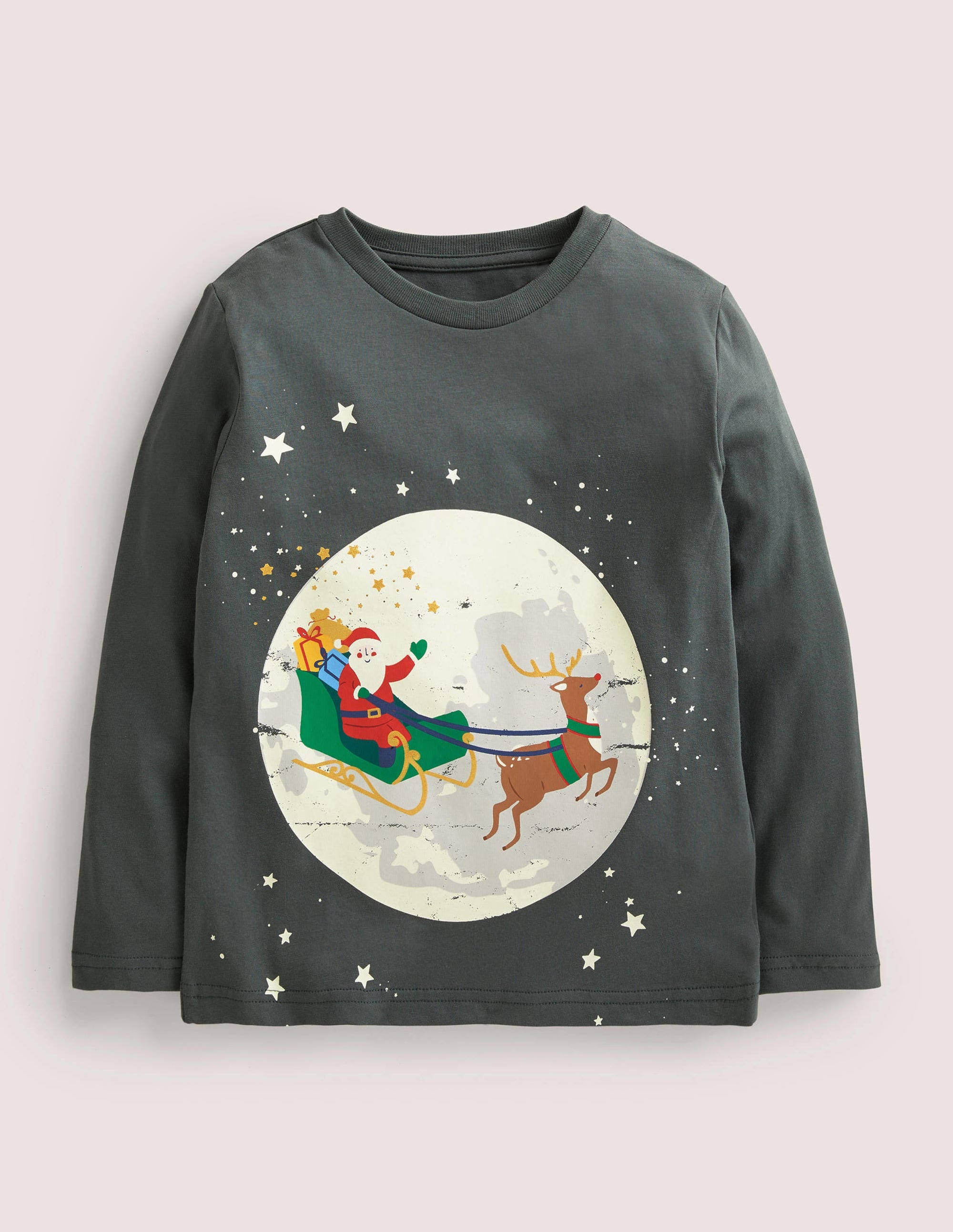 Leuchtendes Weihnachtsoberteil-Anthrazit, Mond - Image 1