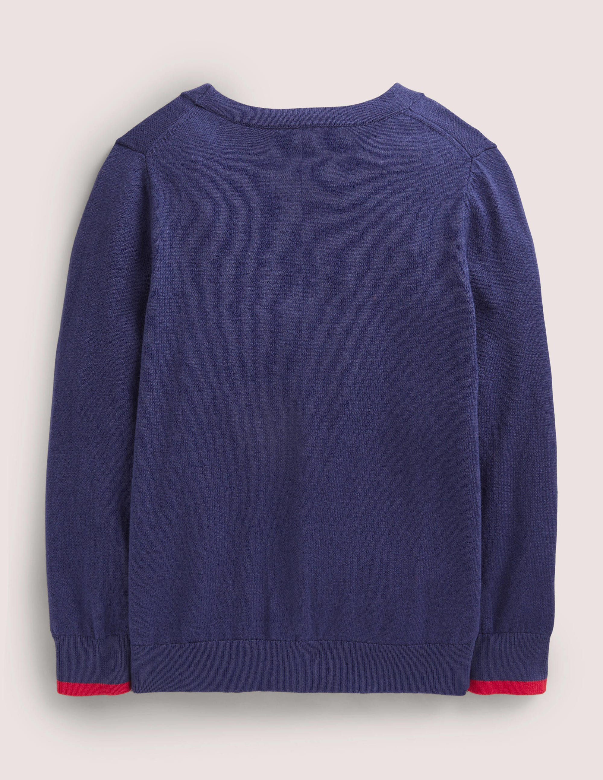 Gilet en coton et cachemire-Bleu marine universitaire - Image 2