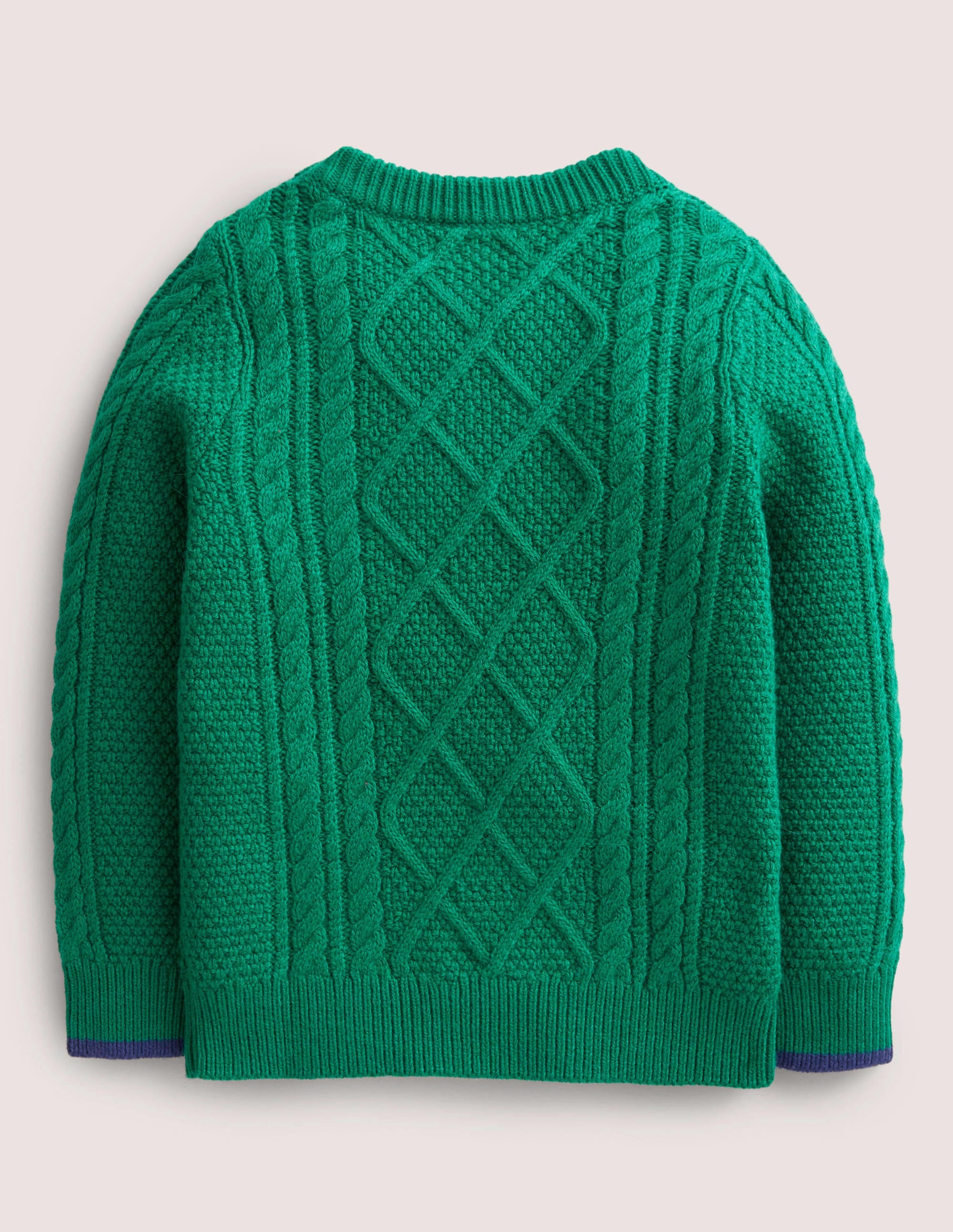 Pull col rond torsadé-Vert clairière ombragée - Image 2