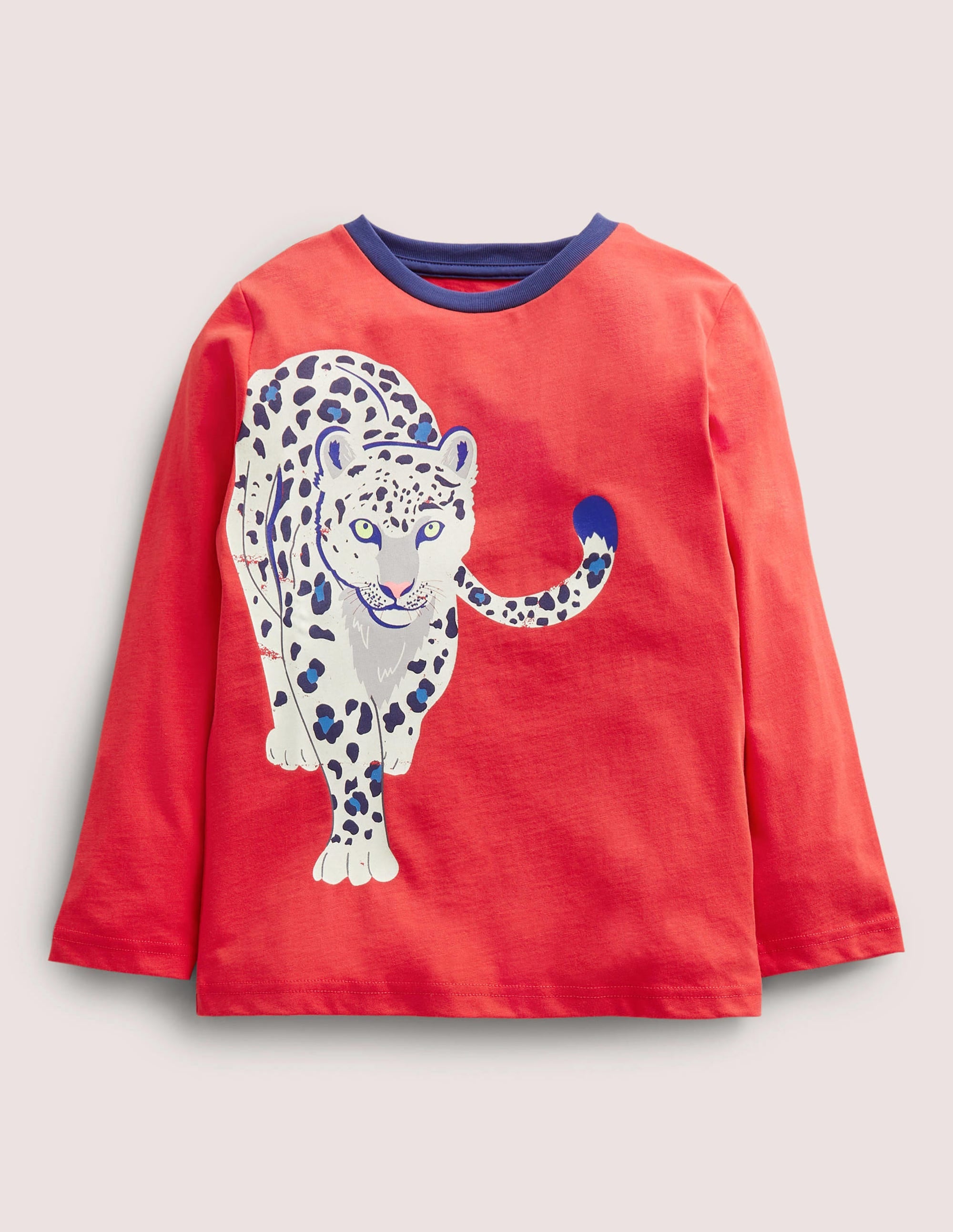 Glow-in-the-Dark T-shirt-Strawberry Tart Snow Leopard - Image 1