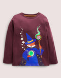 Printed Glowing Wizard T-shirt-Berry Fox Glow Wizard