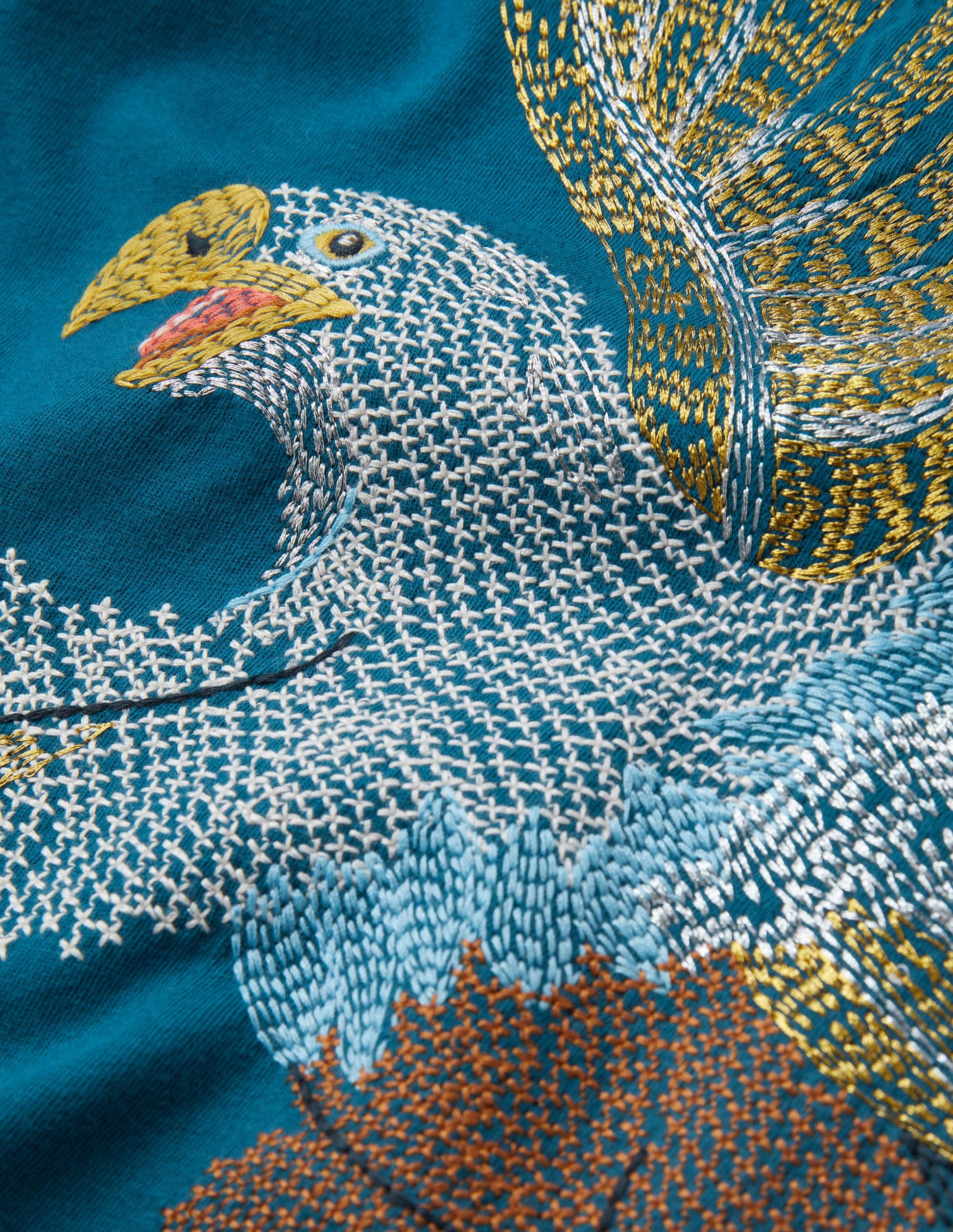 Oberteil mit Superstitch-Petrol, Hippogreif-3