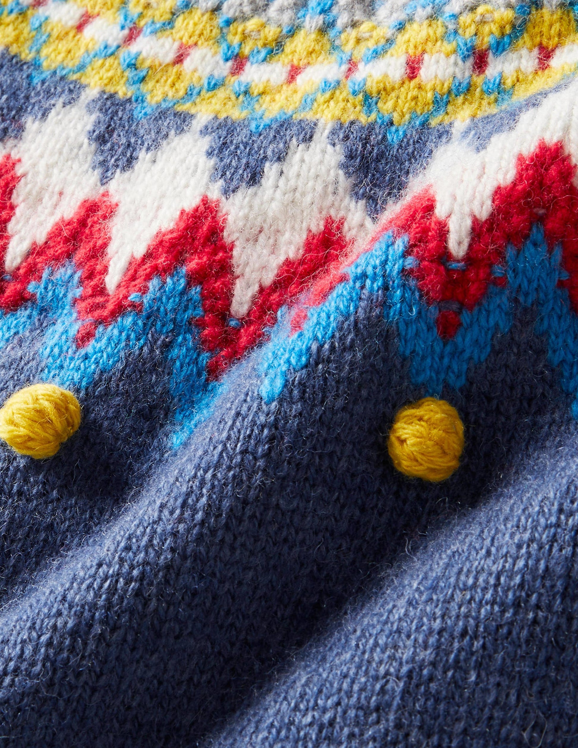 Klassischer Fair-Isle-Pullover-Schuluniform-Navy, Buntes Fair-Isle-Muster-3