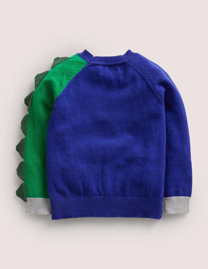 Drachen-Pullover-Stahlblau, Drache-5