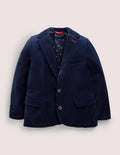 Navy Velvet Christmas Party Blazer-College Navy Velvet