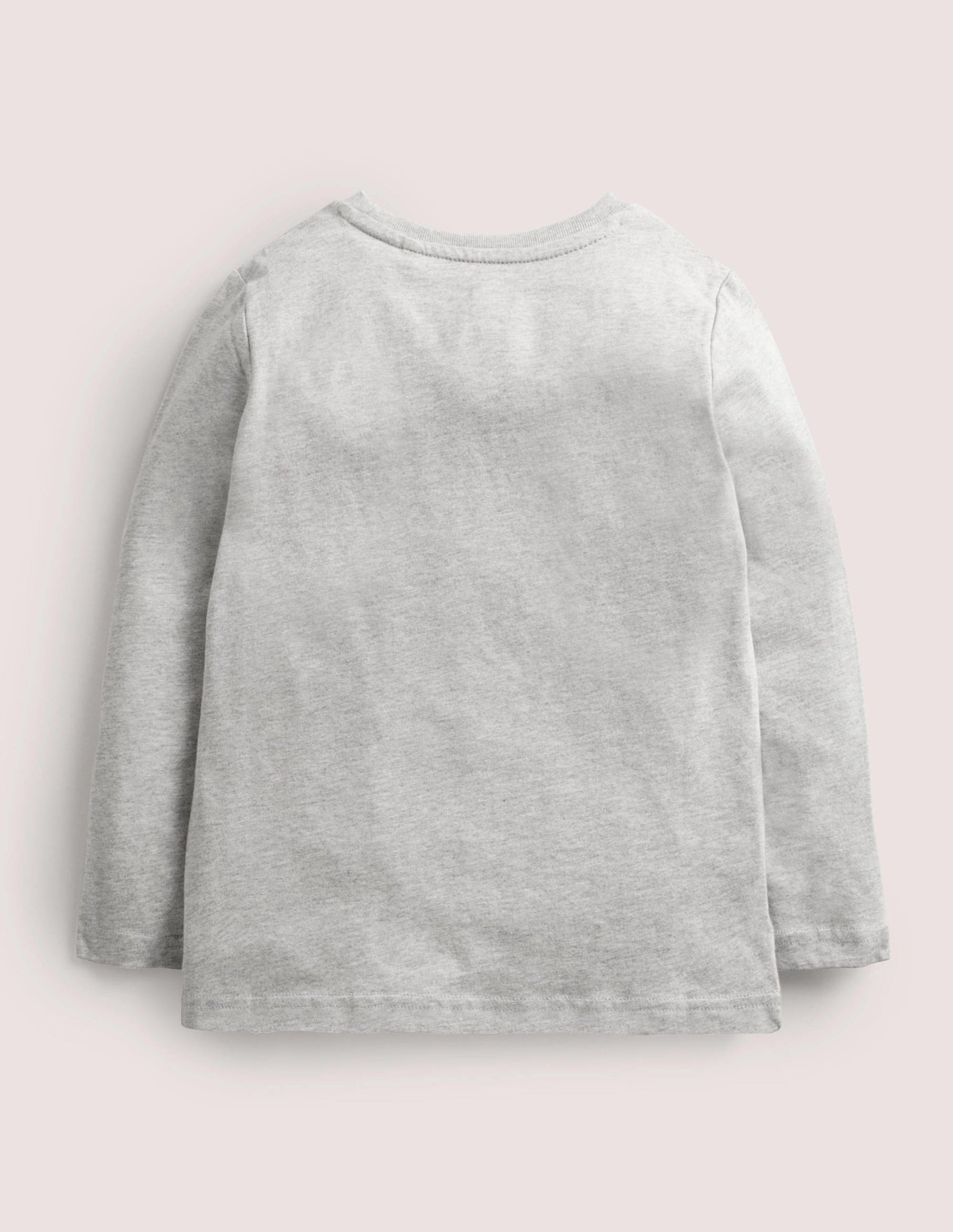 T-shirt à imprimé en relief-Animaux gris chiné-2