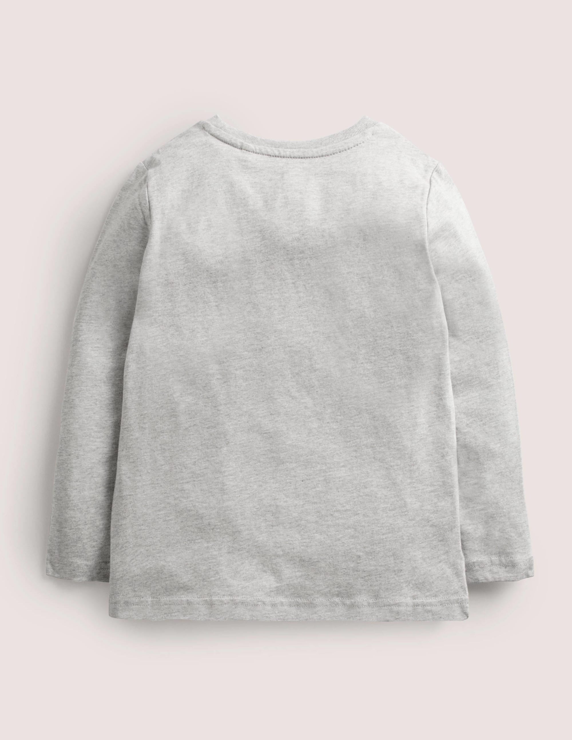 T-shirt à imprimé en relief-Animaux gris chiné - Image 2