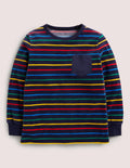 Velour T-shirt-Starboard Rainbow Stripe