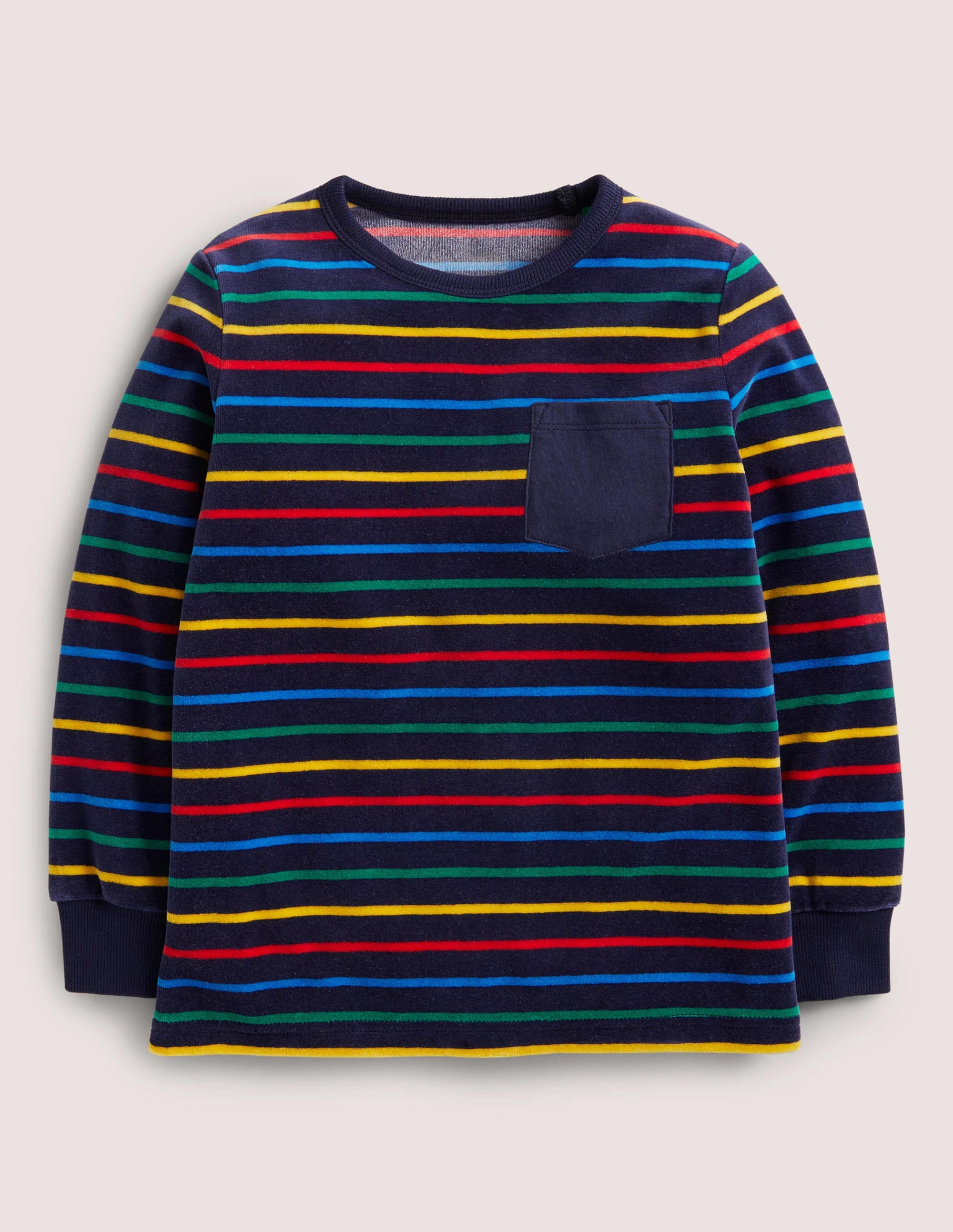 Velour T-shirt-Starboard Rainbow Stripe - Image 1