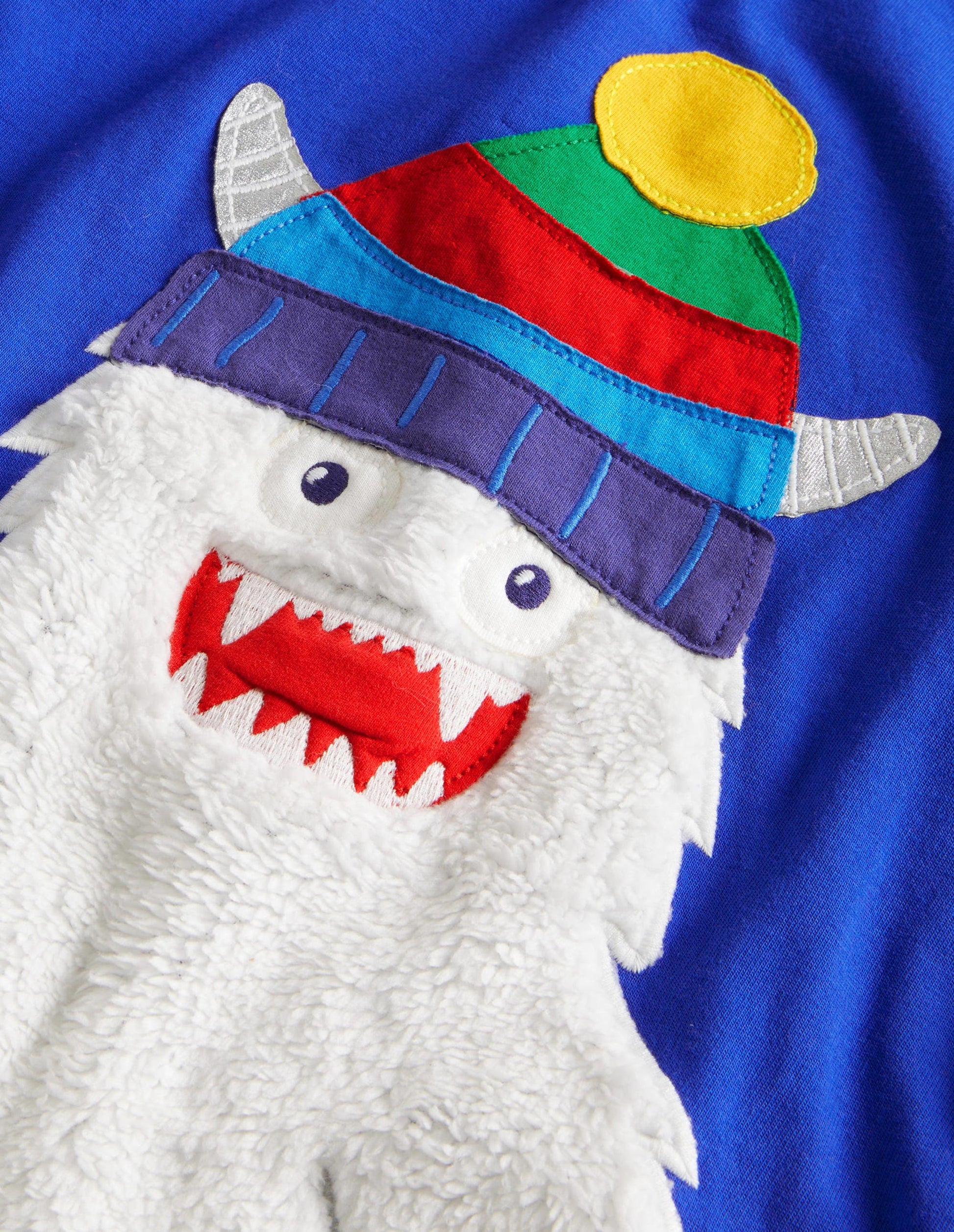 T-shirt à appliqué texturé yéti-Yéti bleu brillant-3