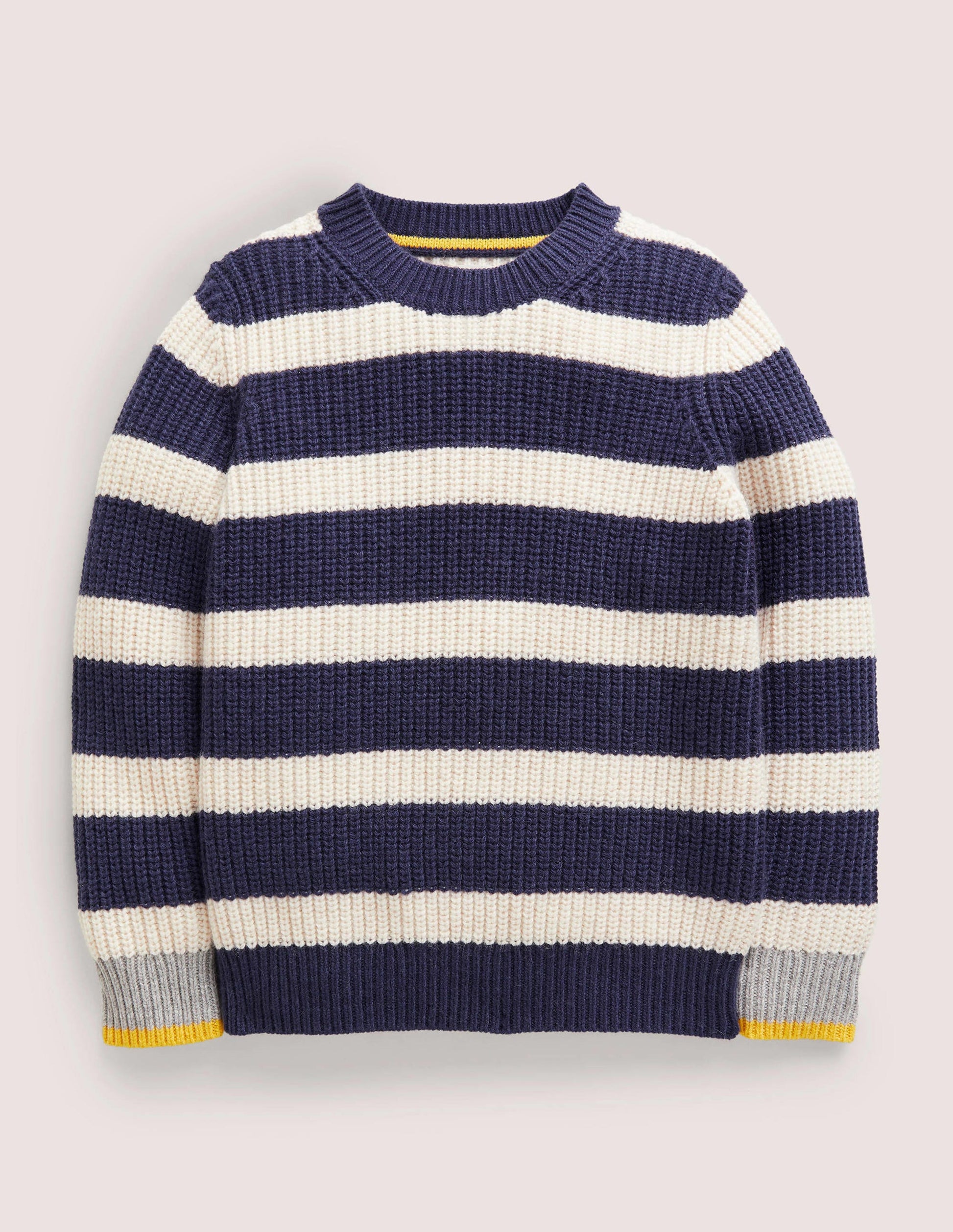 Grob gestrickter Seemannspullover-Schuluniform-Navy-1