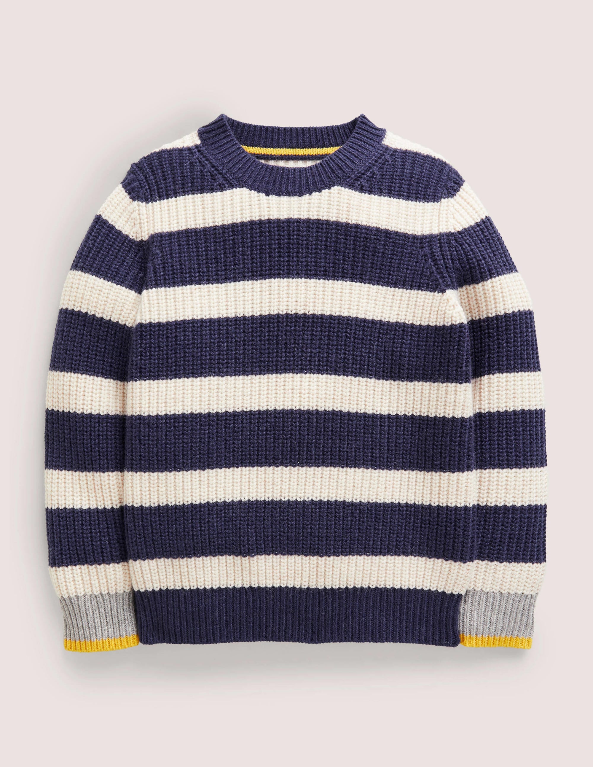 Grob gestrickter Seemannspullover-Schuluniform-Navy - Image 1