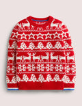 Red Fair Isle Christmas Jumper-Rockabilly-Rot