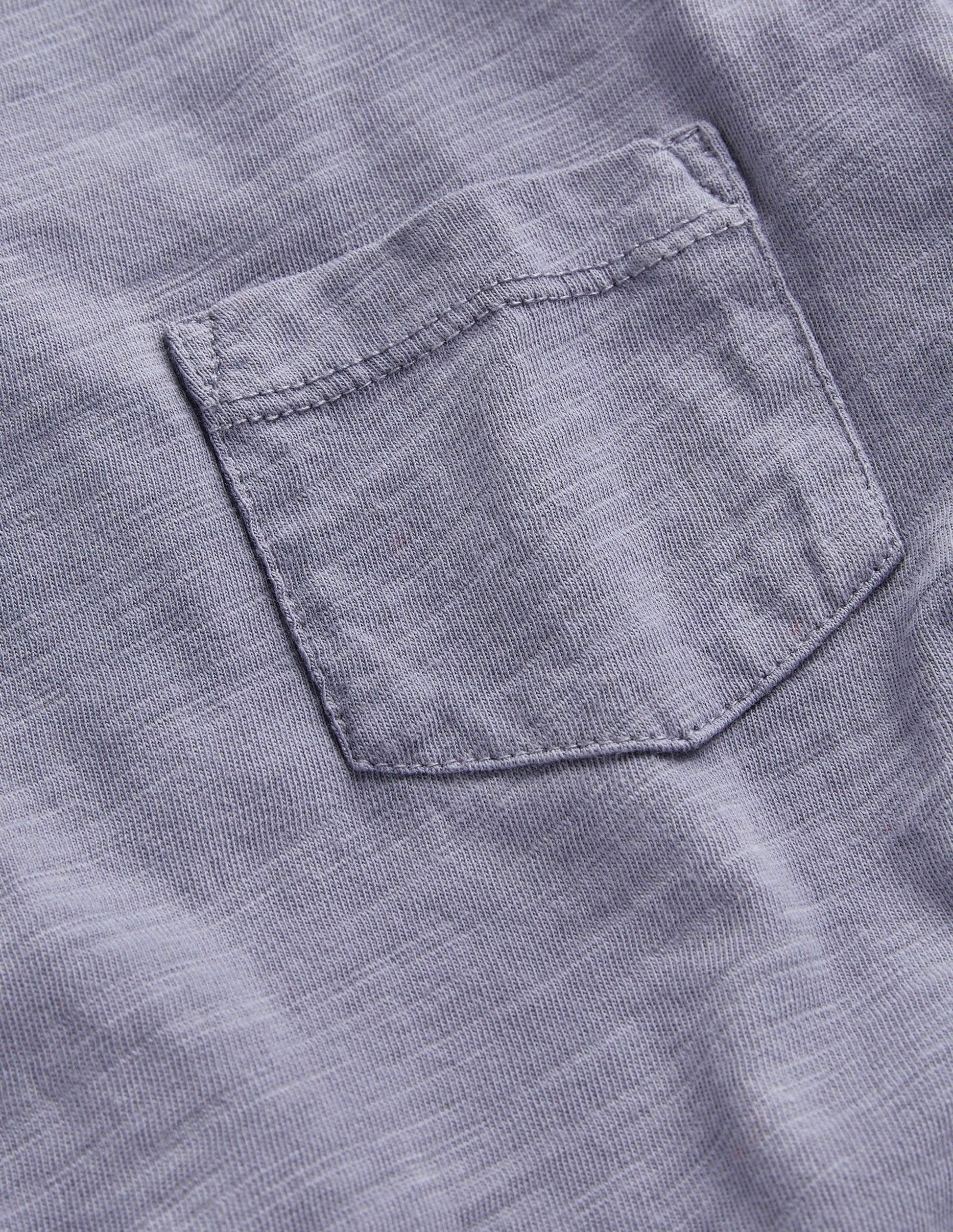 Long-sleeved Washed T-shirt-Blue-3