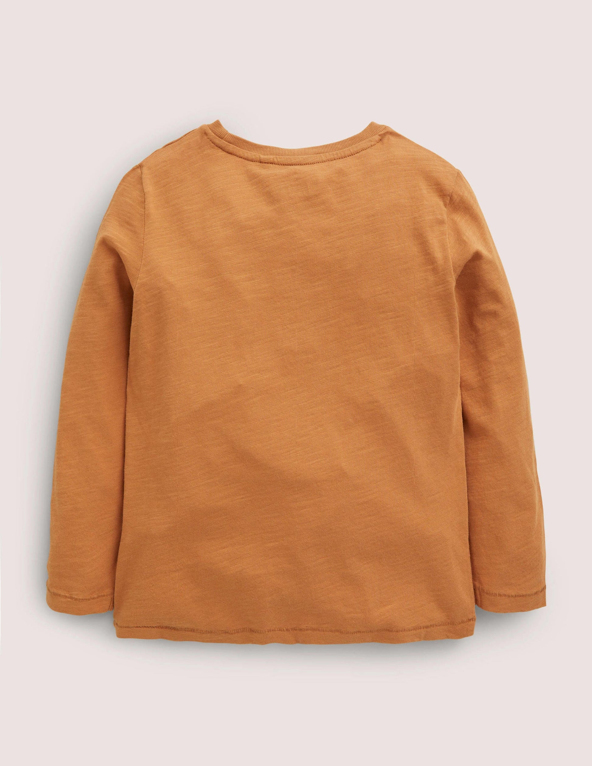 T-shirt délavé à manches longues-Marron-2