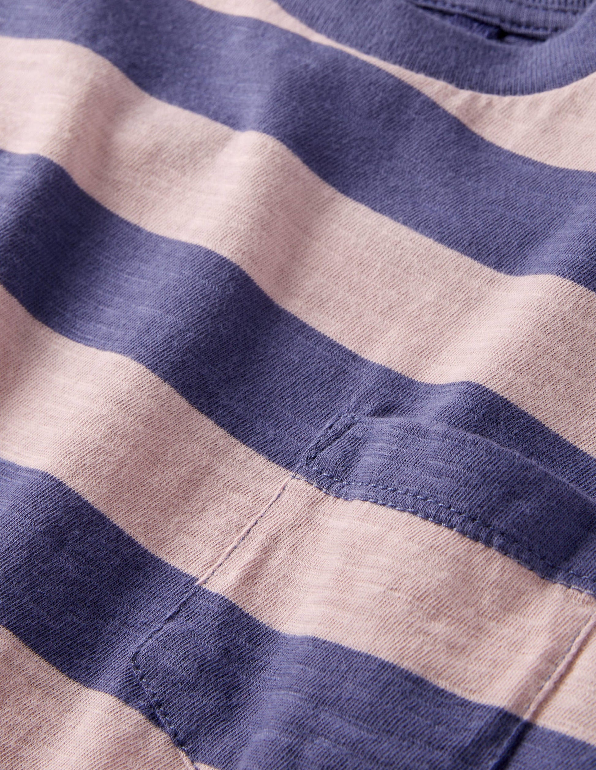 Langärmliges T-Shirt in gewaschener Optik-Rosa/Blau-3