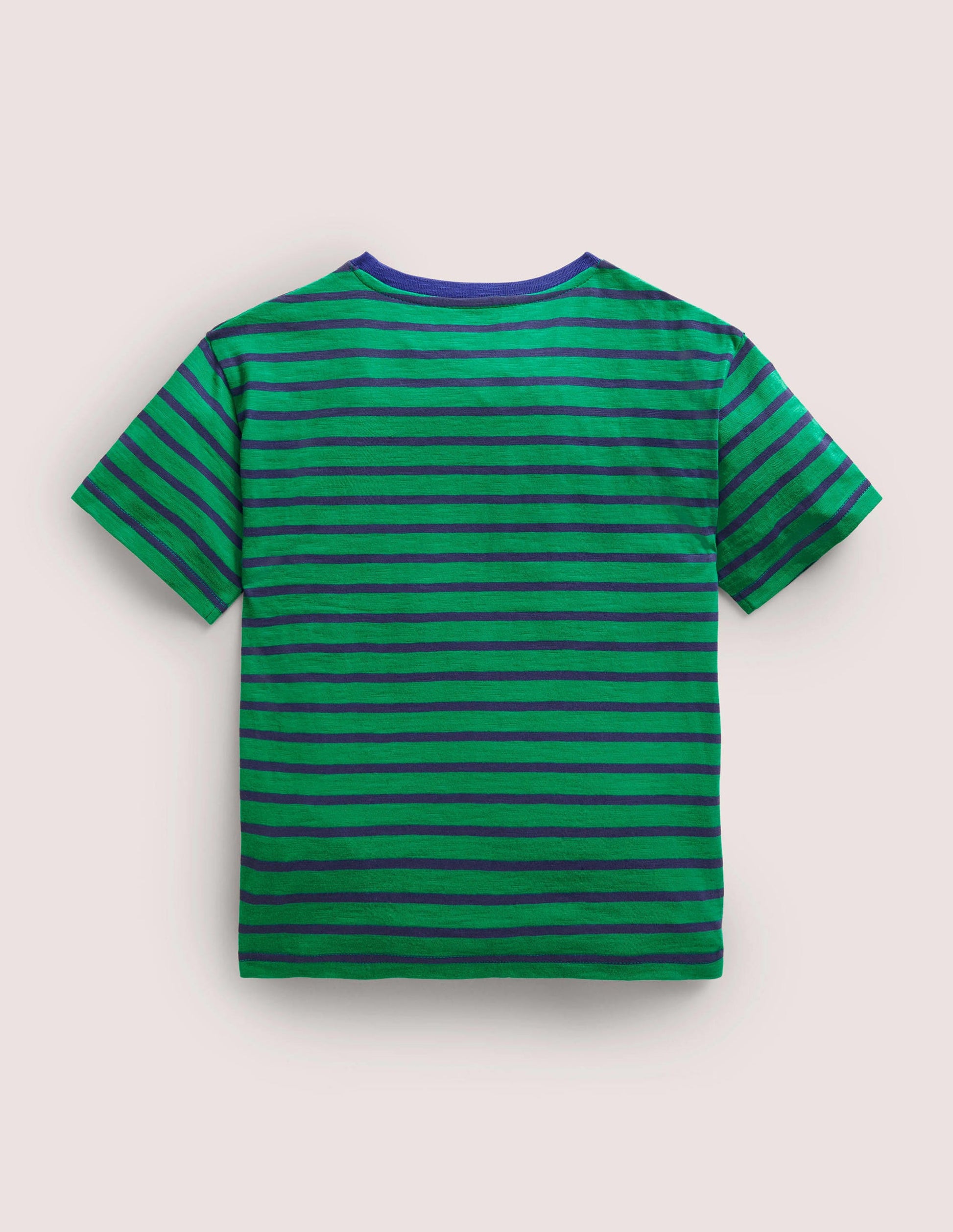 T-Shirt mit abgesetzten Schultern-Paprikagrün/Schuluniform-Navy-2