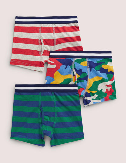 Jersey-Boxershorts im 3er-Pack-Buntes Camouflagemuster