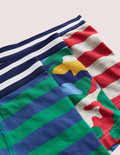 Jersey-Boxershorts im 3er-Pack-Buntes Camouflagemuster