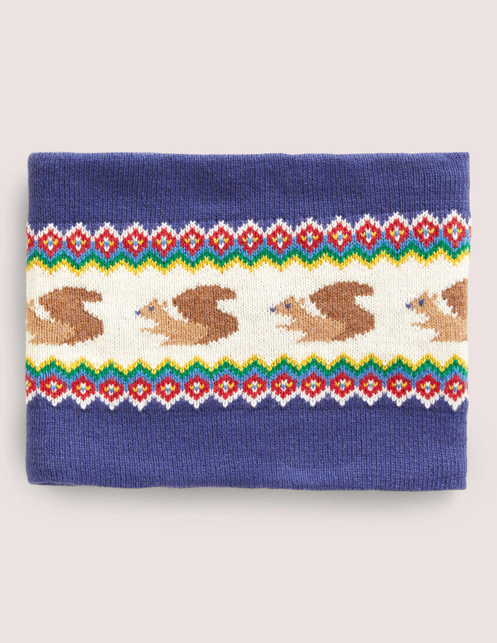 Cosy Fair Isle Snood-Navy