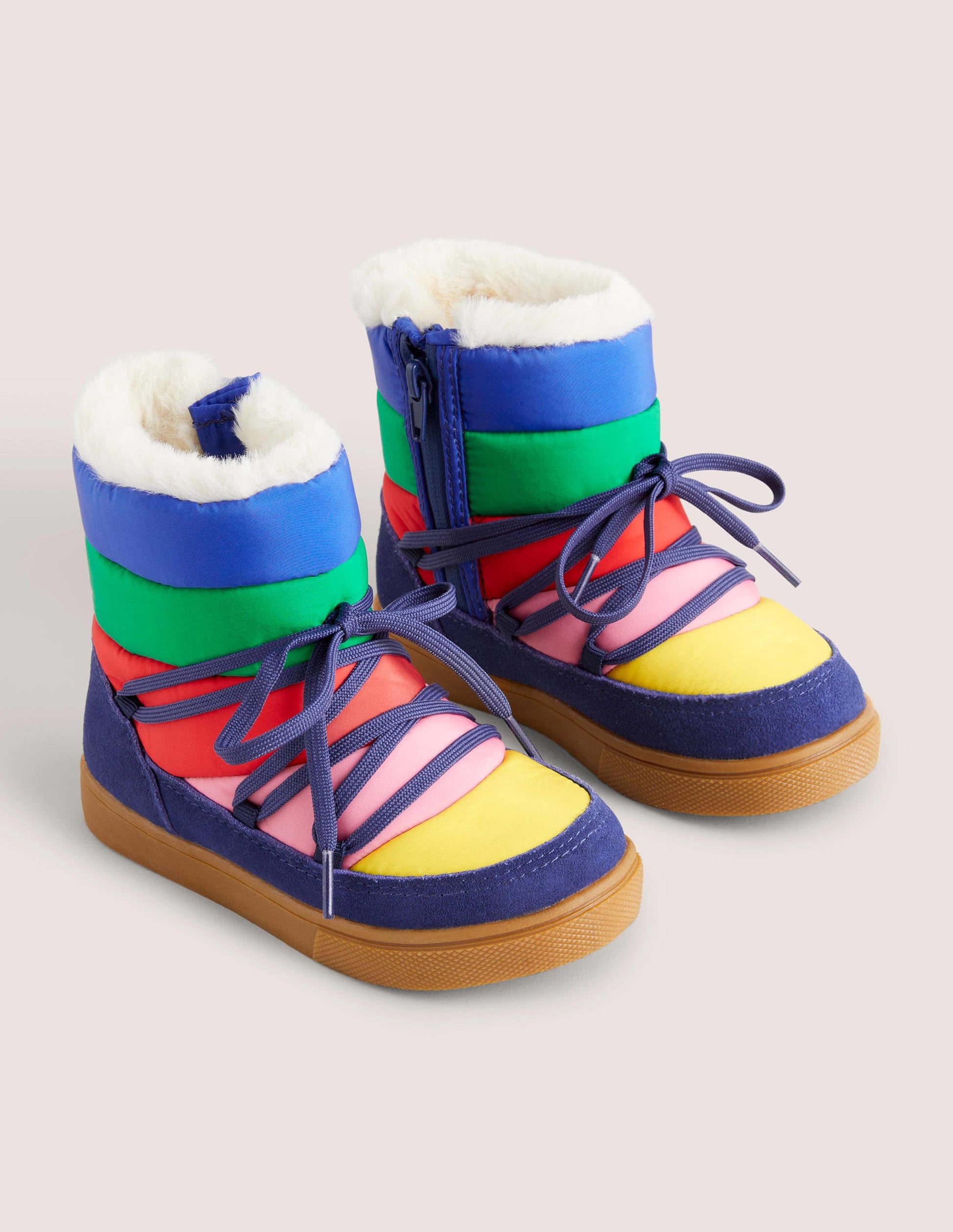 Gesteppte Stiefeletten aus Nylon-Bunt-2