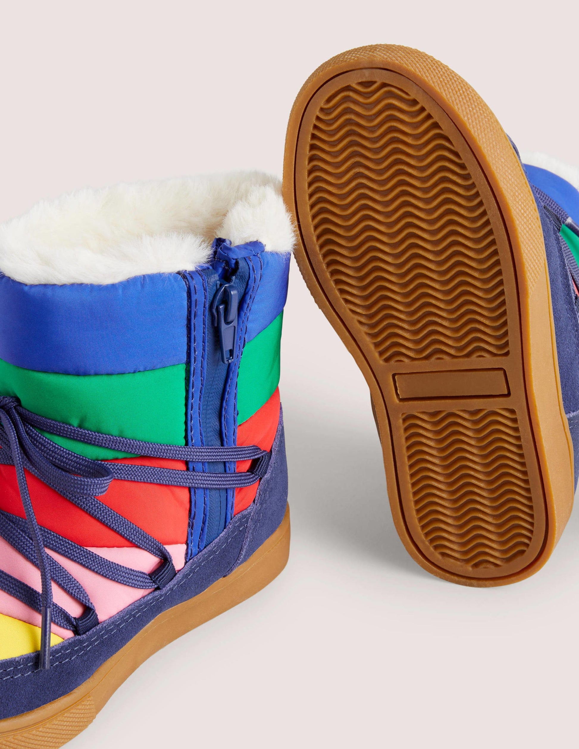 Gesteppte Stiefeletten aus Nylon-Bunt-3