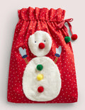 Red Snowman Christmas Sack-Rot, Schneemann