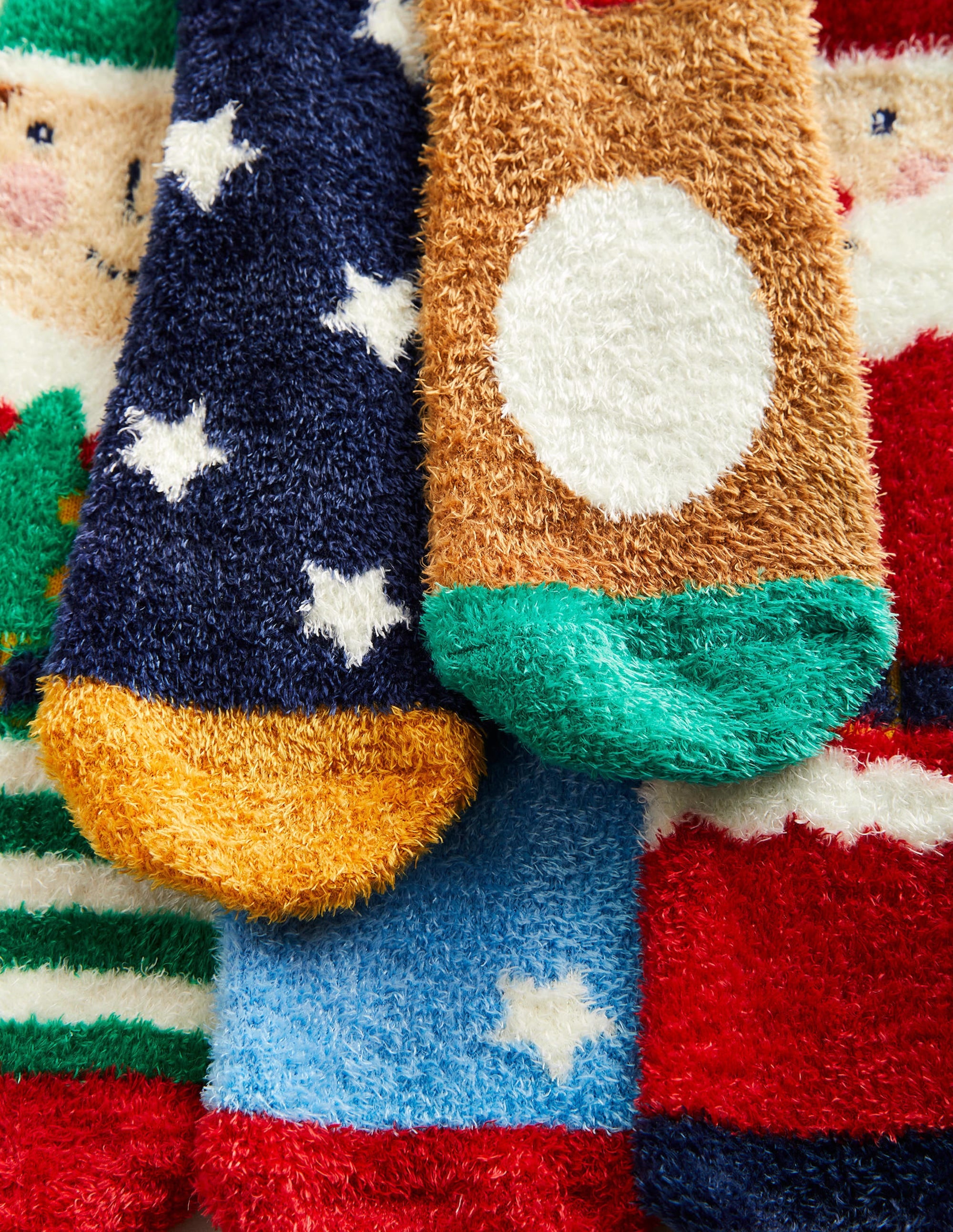5 paires de chaussettes de Noël duveteuses-Multi - Image 2