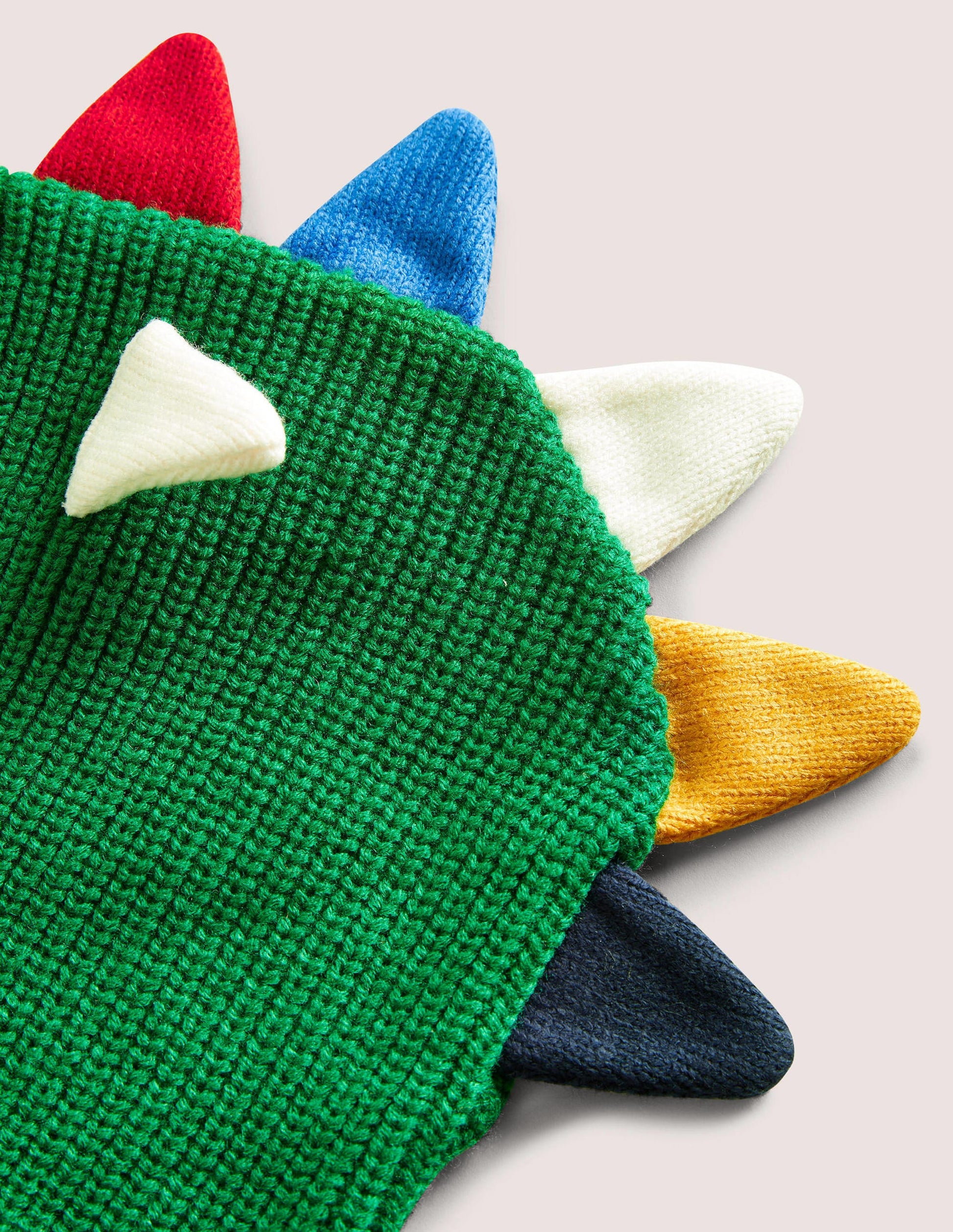 Bonnet en maille-Dinosaure vert-2