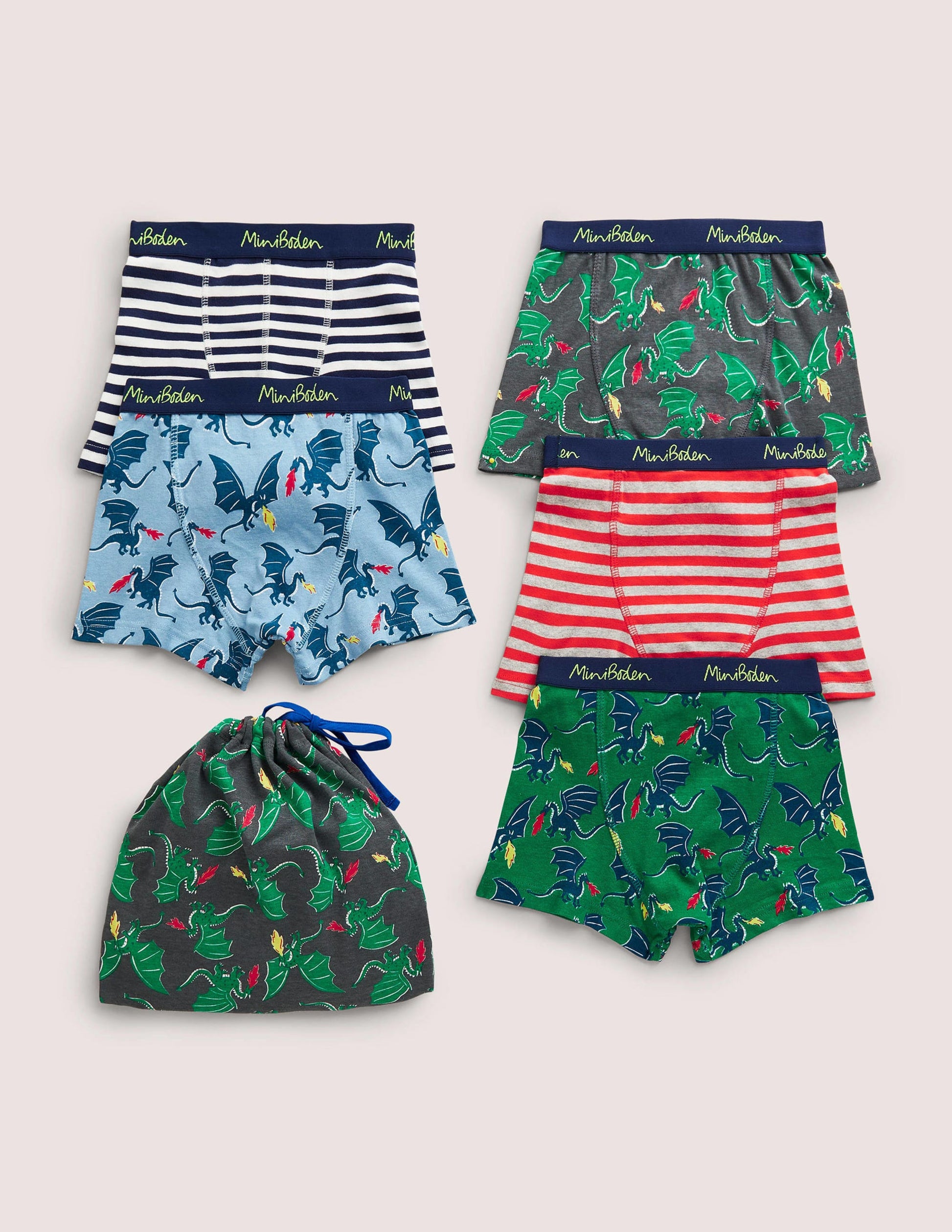 5 boxers-Dragon vert des Highlands-2