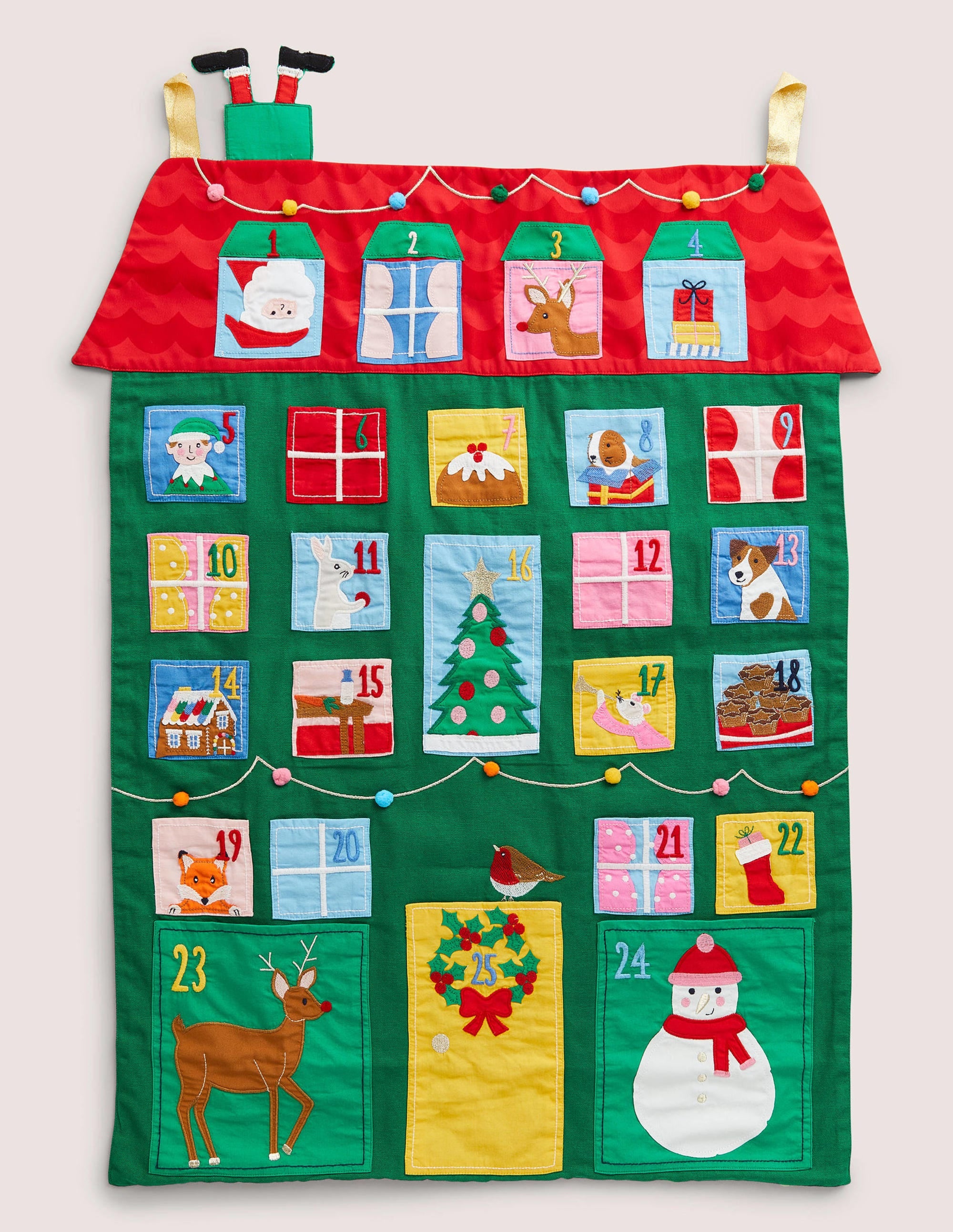 Green Heirloom Advent Calendar-Noël vert - Image 1