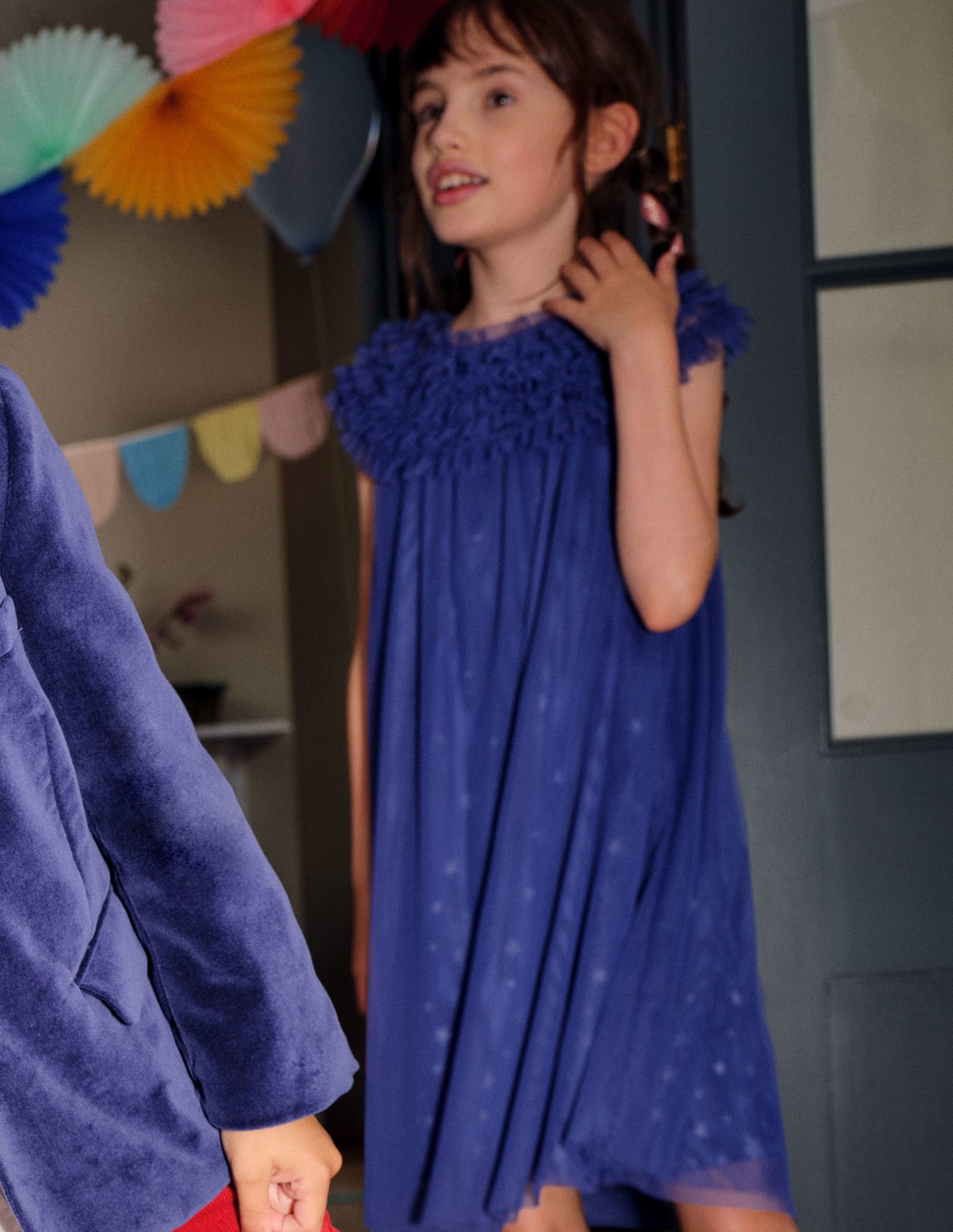 Im Dunkeln leuchtendes Tüllkleid-Segelblau, Leuchtende Sterne-4