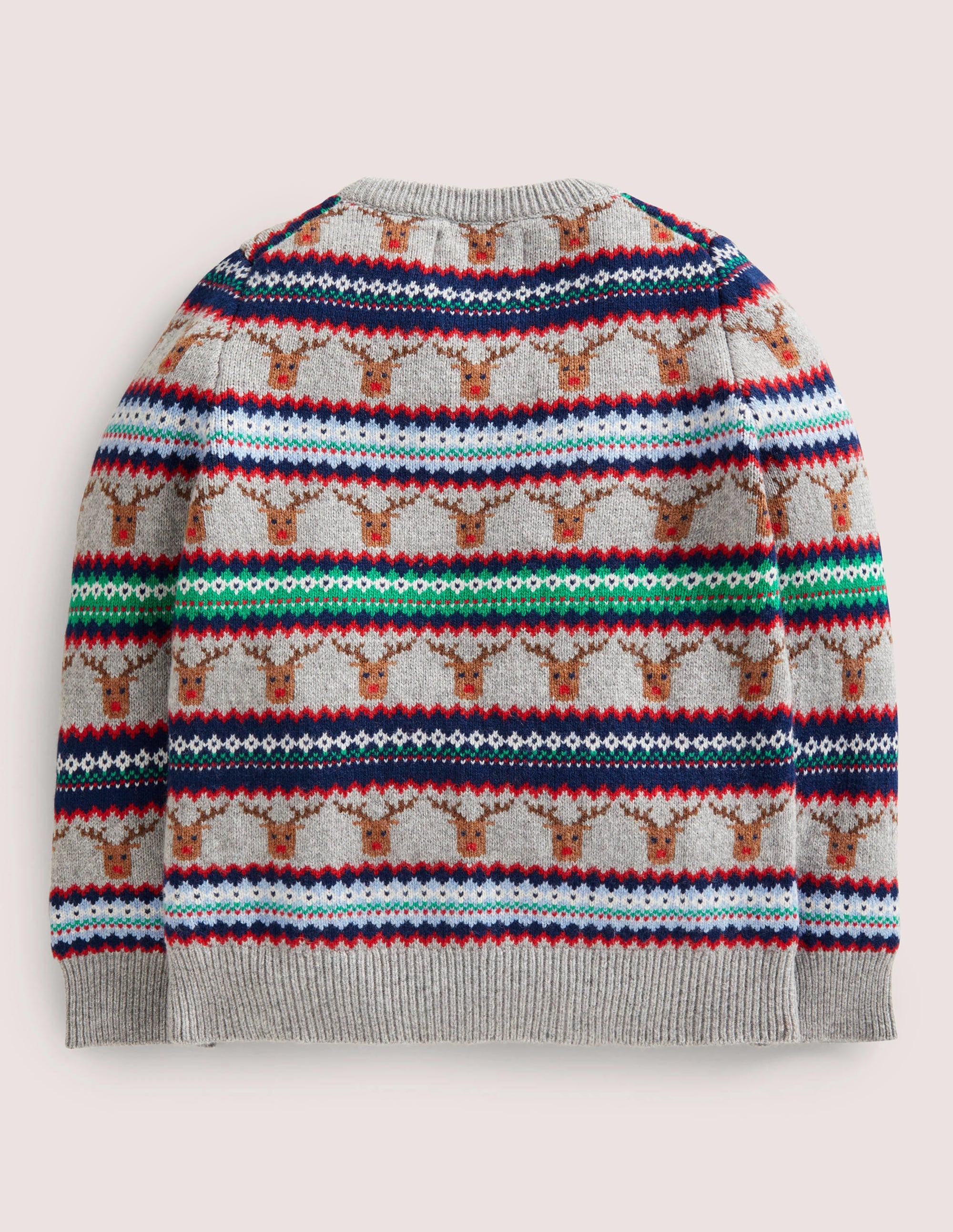 Pull renne motif jacquard-Gris chiné - Image 2