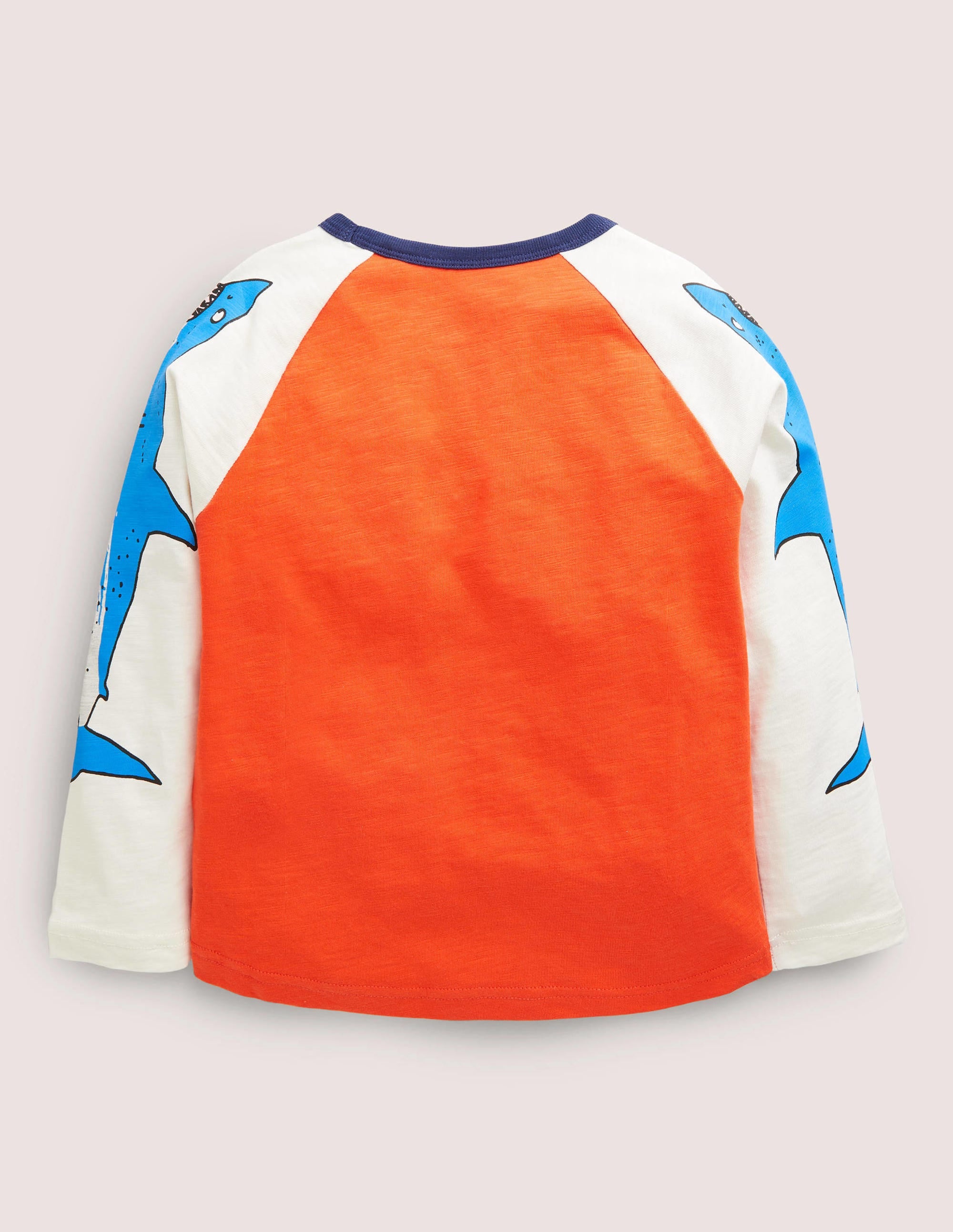 T-shirt à logo-Requins rouge mandarine/ivoire - Image 2