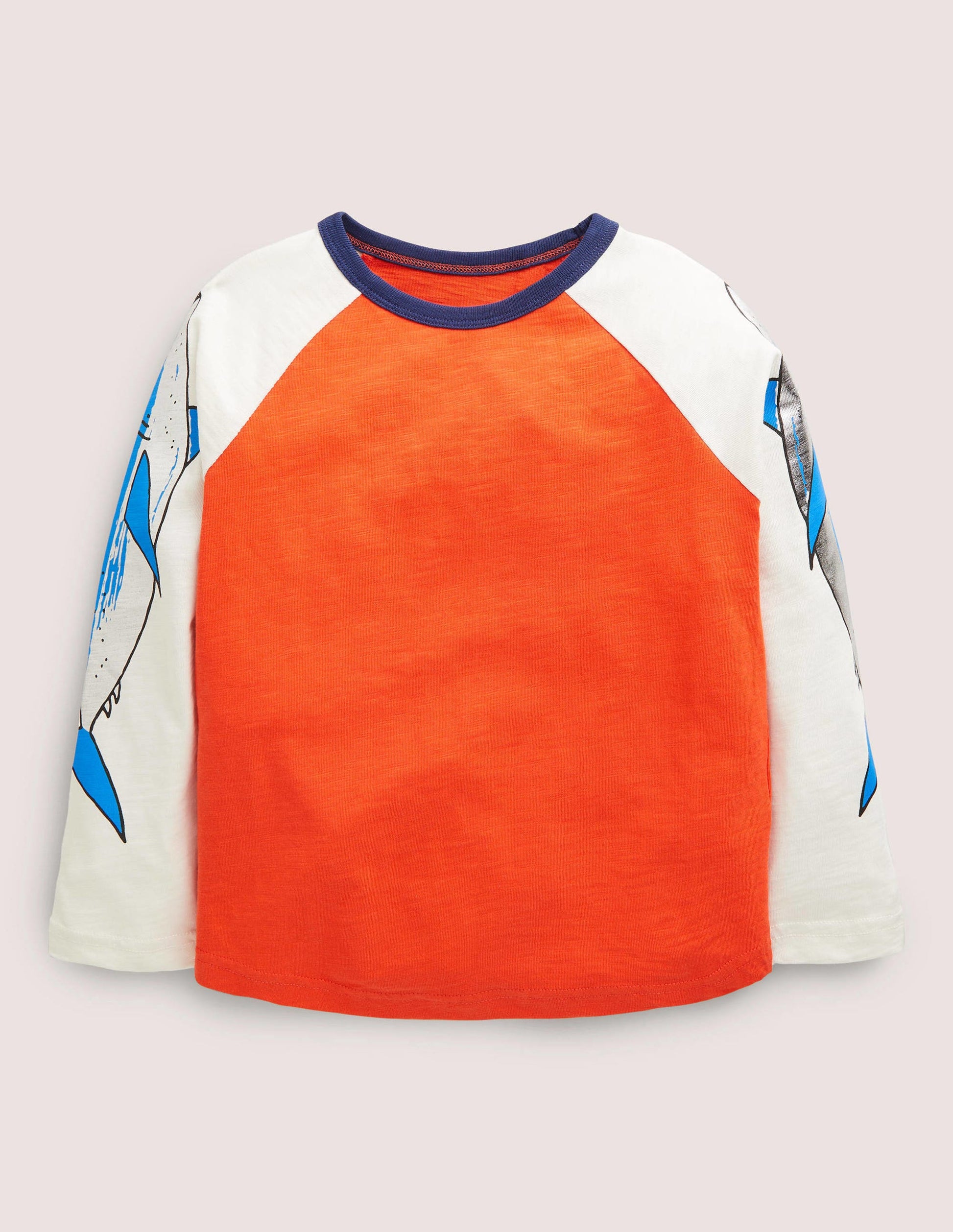 T-shirt à logo-Requins rouge mandarine/ivoire-1