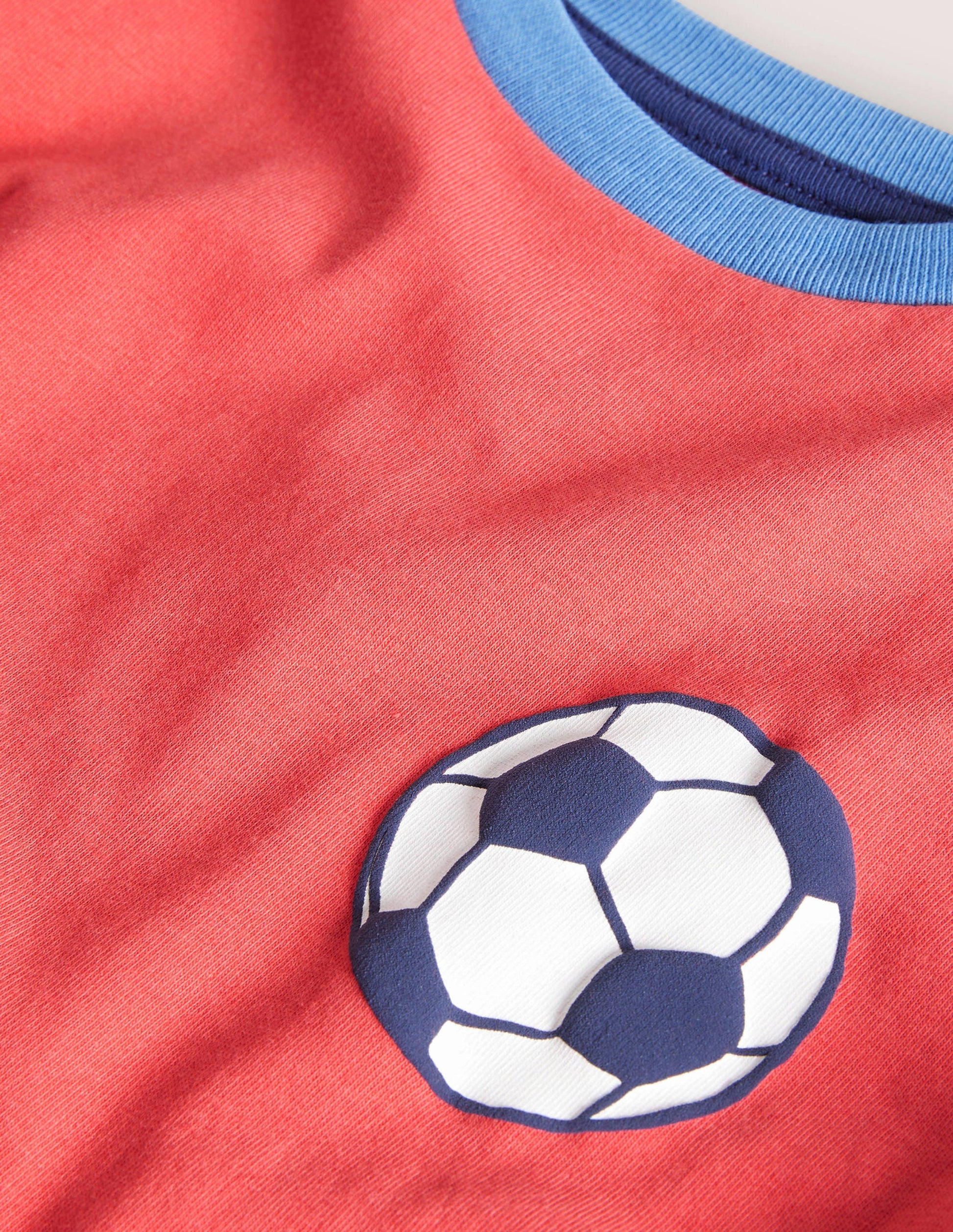 Oberteil mit Fußballmotiv-Cherrytomatenrot-3