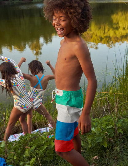 Bermudas-Kräftiges Korallenrot/Bunt, Gestreift-6