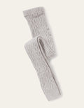 Collant en maille torsadée sans pieds-Gris chiné