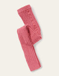 Collant en maille torsadée sans pieds-Rose automnal
