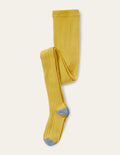 Rippenstrumpfhose-Senfgelb