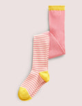 Gemusterte Strumpfhose-Rosa, Häschen