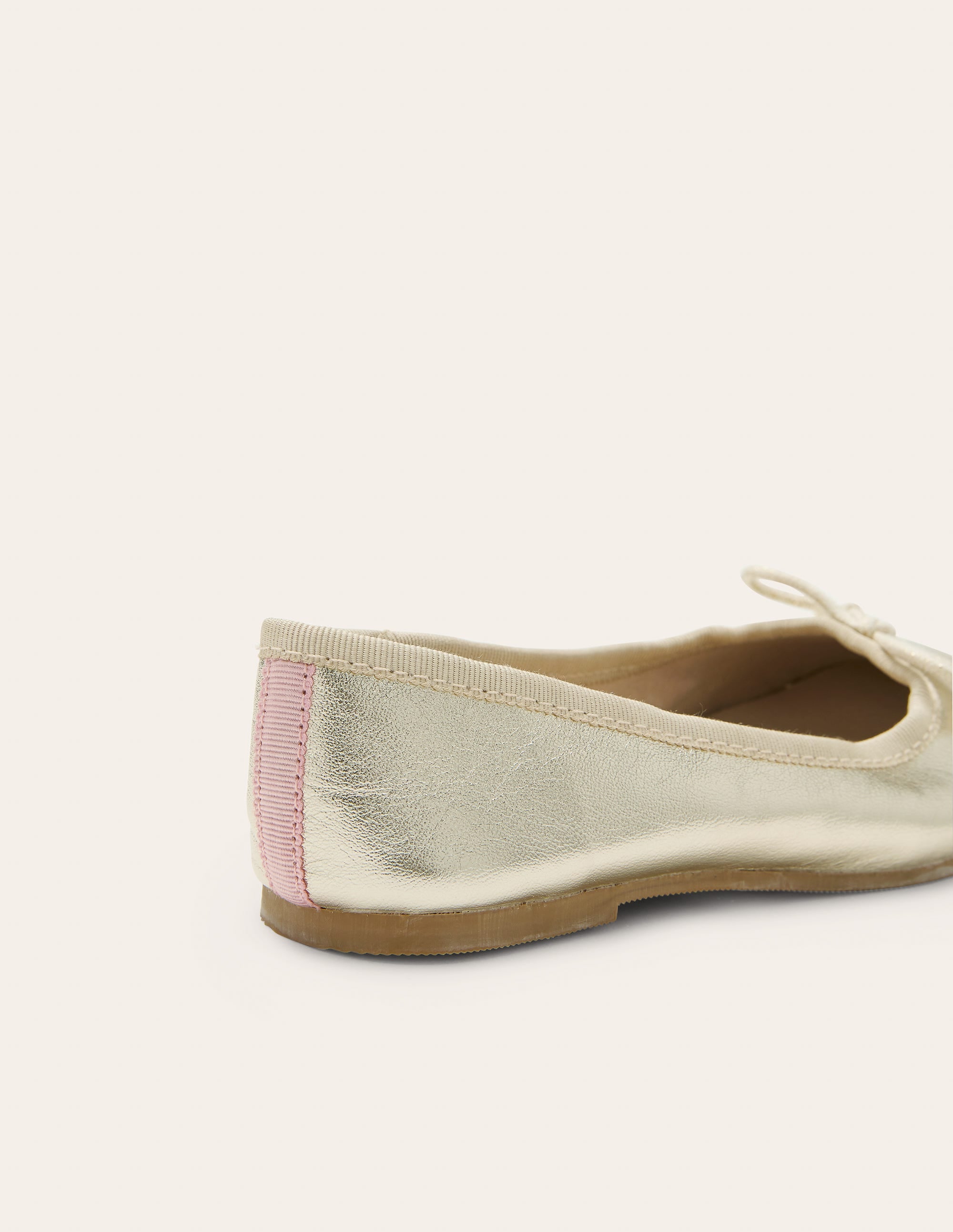 Ballerines-Cuir doré étincelant - Image 3