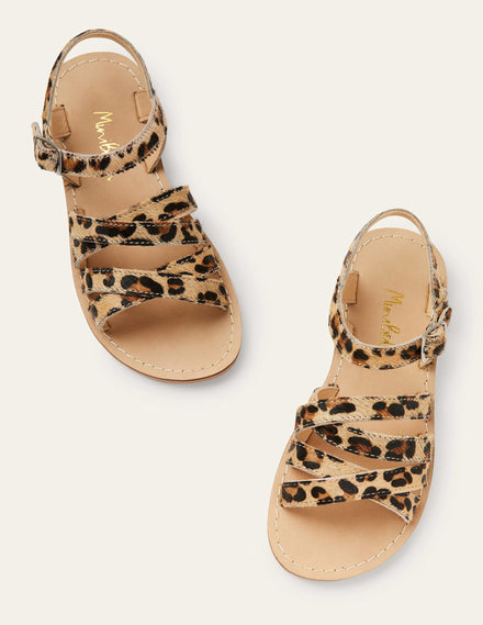 Alltagstaugliche Sandalen-Leopardenmuster