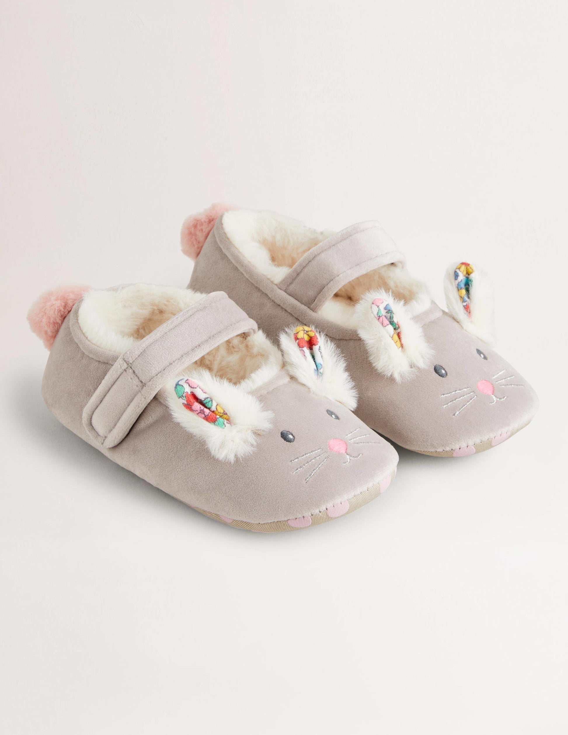 Chaussons babies-Lapin gris-1